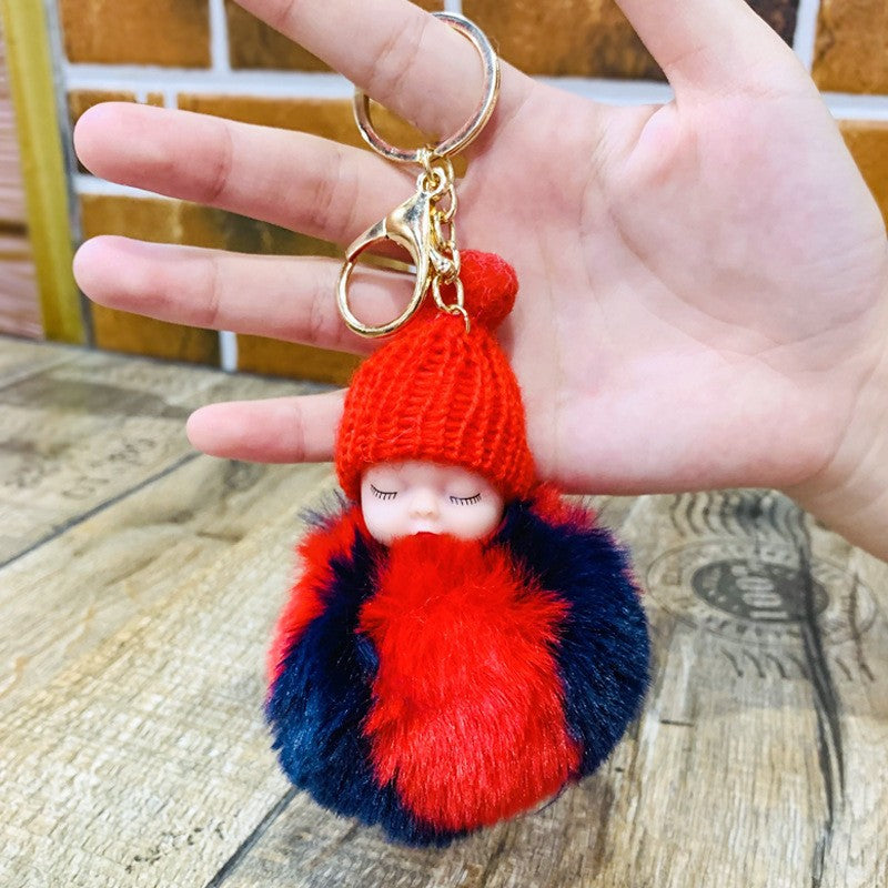 Wholesale Cute Sleeping Doll Plush Doll Keychain
